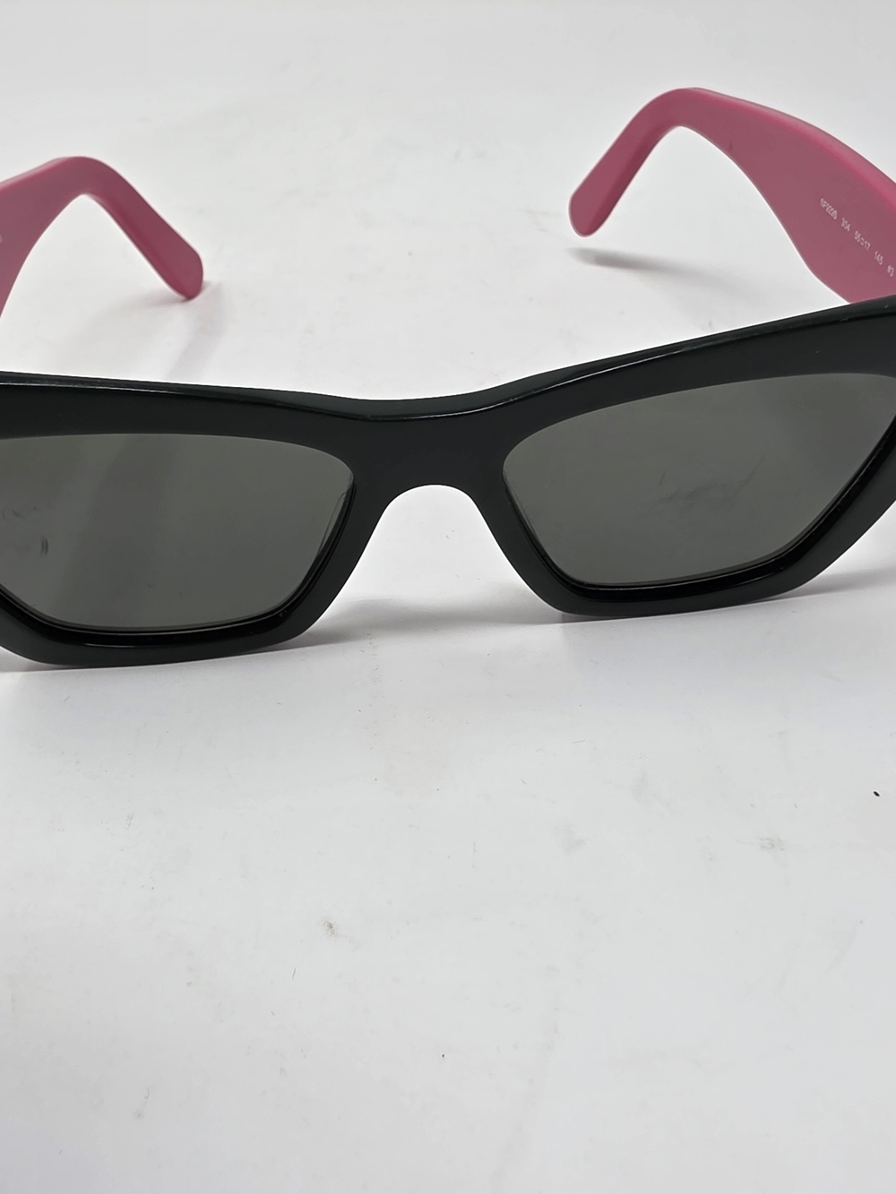 Salvatore Ferragamo Black Sunglasses with Pink Arms